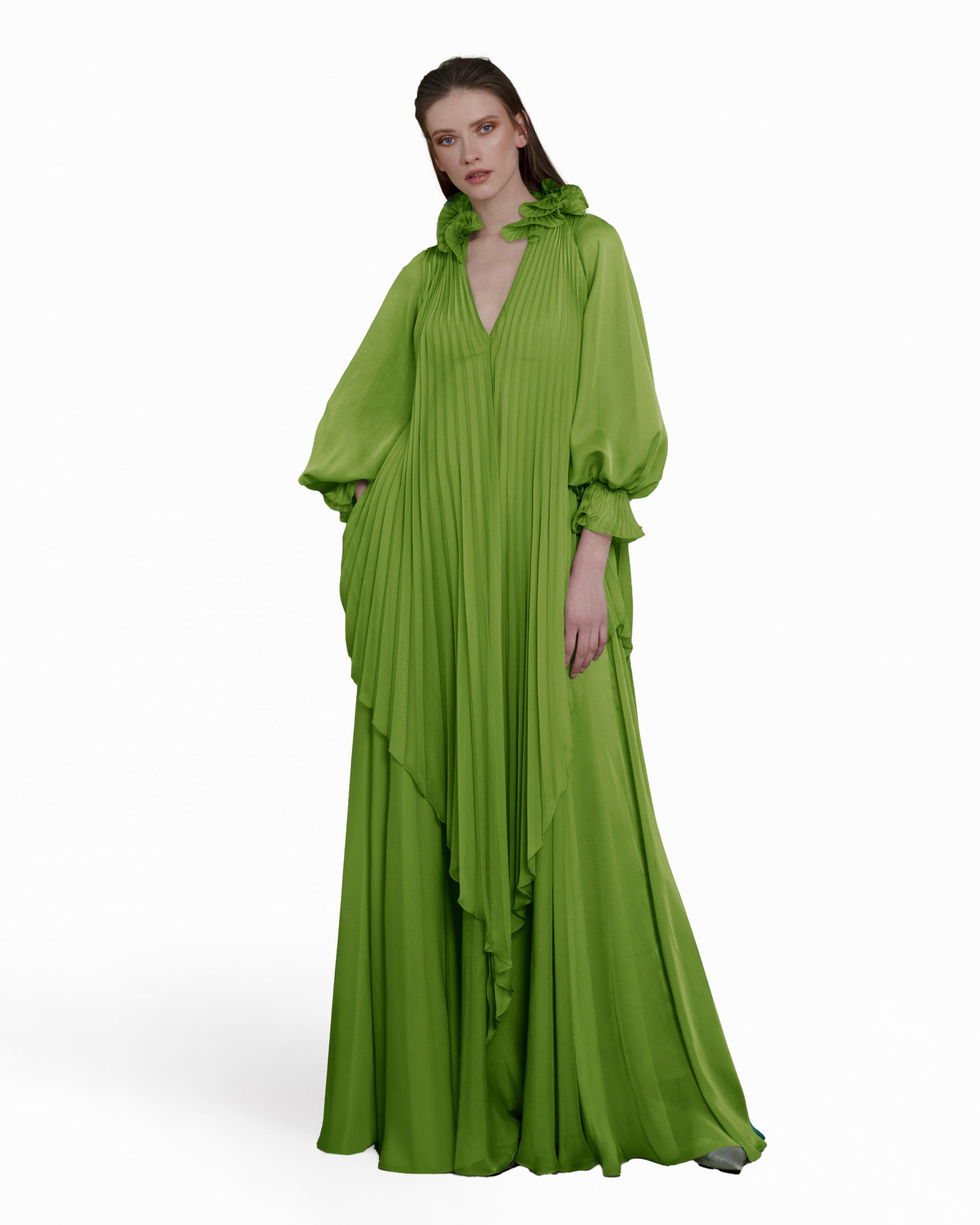 Gemy Maalouf | Ruffled pleated Evening Dress Gemy Maalouf | Ruffled pleated Evening Dress