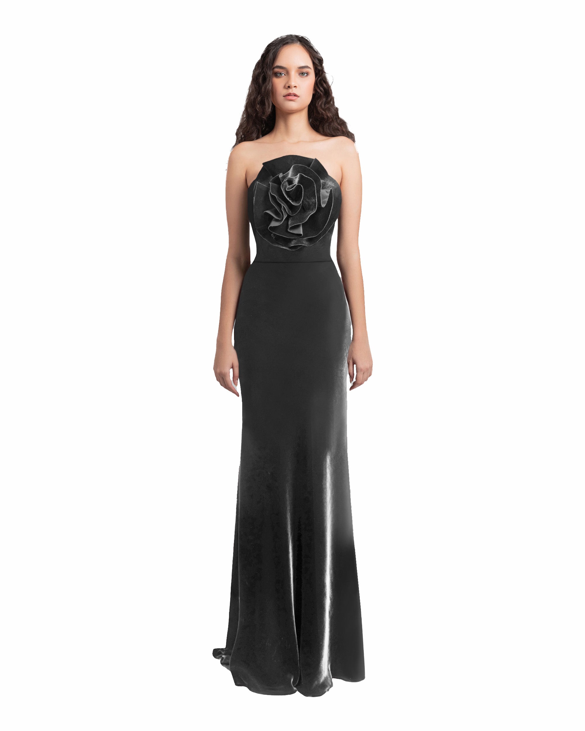 gemy maalouf dress smokey grey Tessa Gown by Gemy Maalouf main image 1