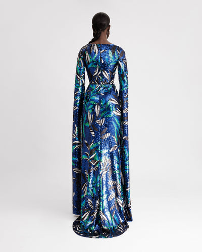 Patterned sequins Slim-cut Dress