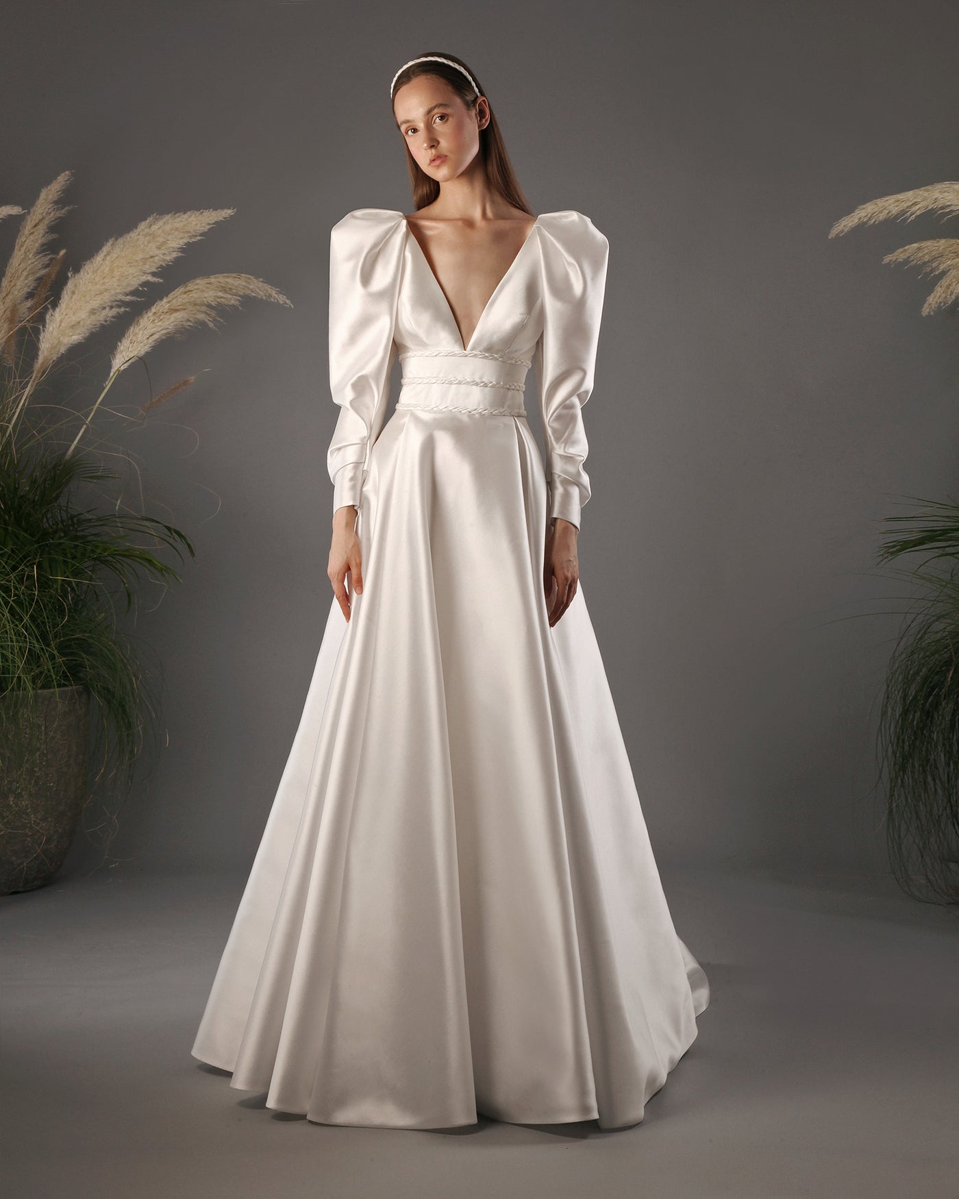 Puffed Shoulders Gown