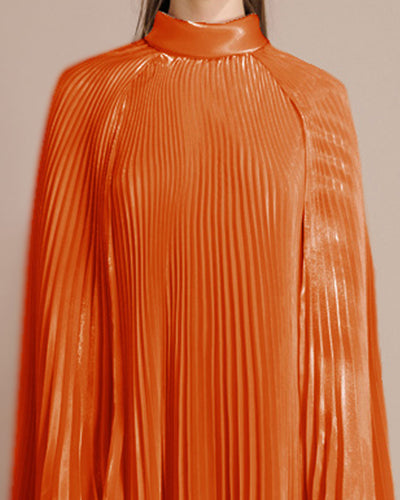 Cape-Like Sleeves Orange Kaftan