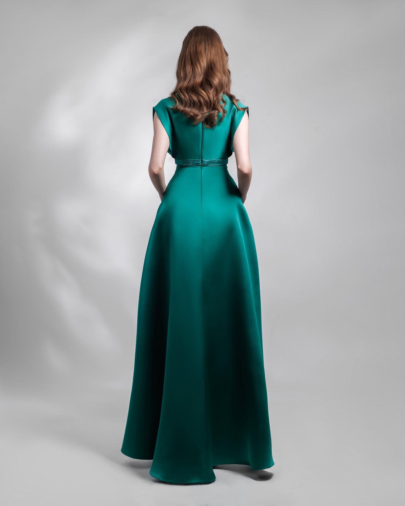 Long Green Dress with Pockets