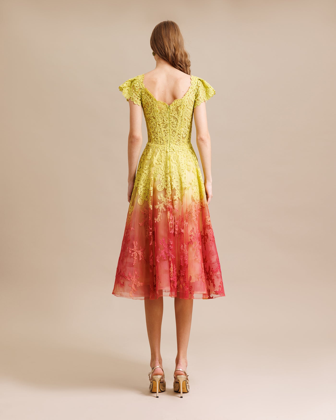 Intricated Lace Midi Dress
