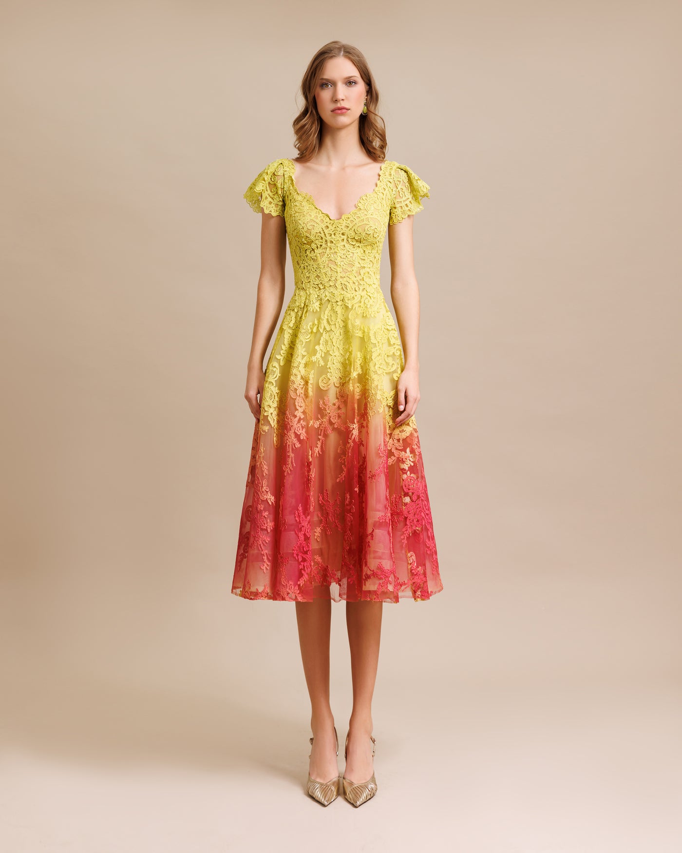 Intricated Lace Midi Dress