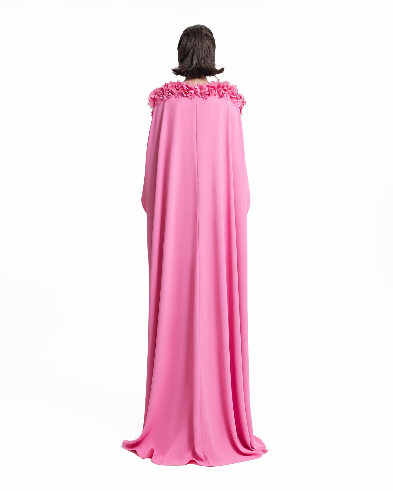 Floral Embellished Neckline Kaftan