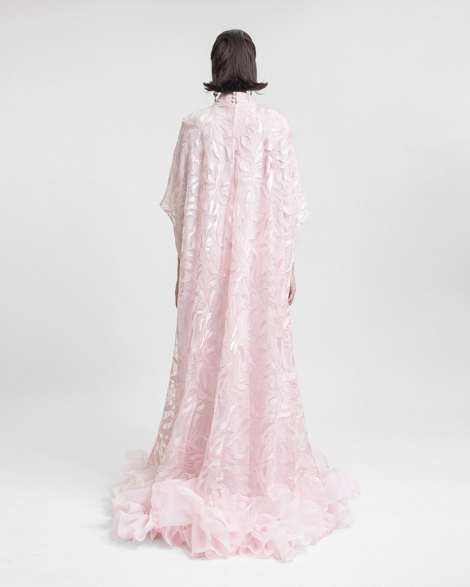 Loose - Cut with Ruffled Hemline Kaftan - Gemy Maalouf