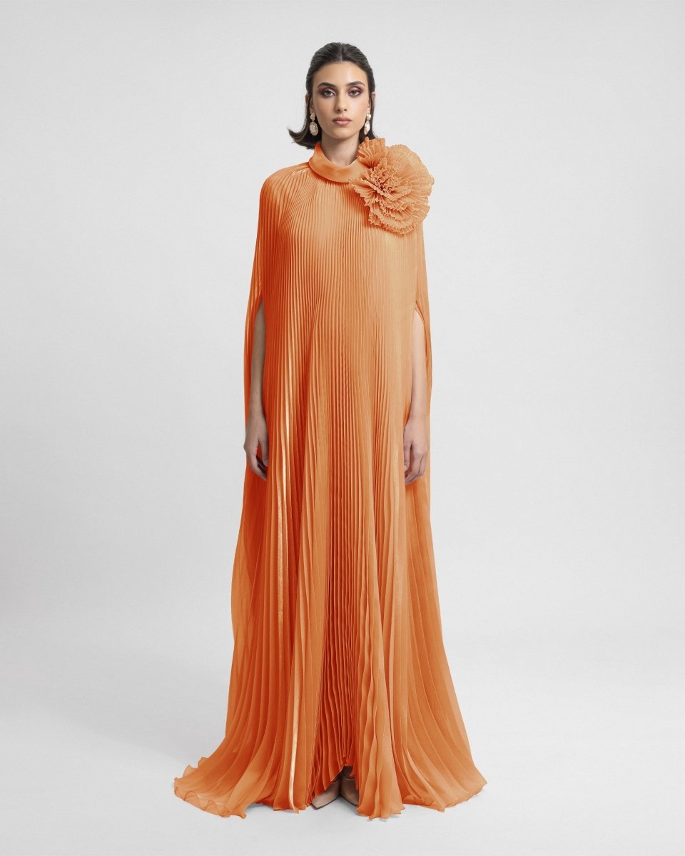 Kaftan with Draped Flower - Gemy Maalouf