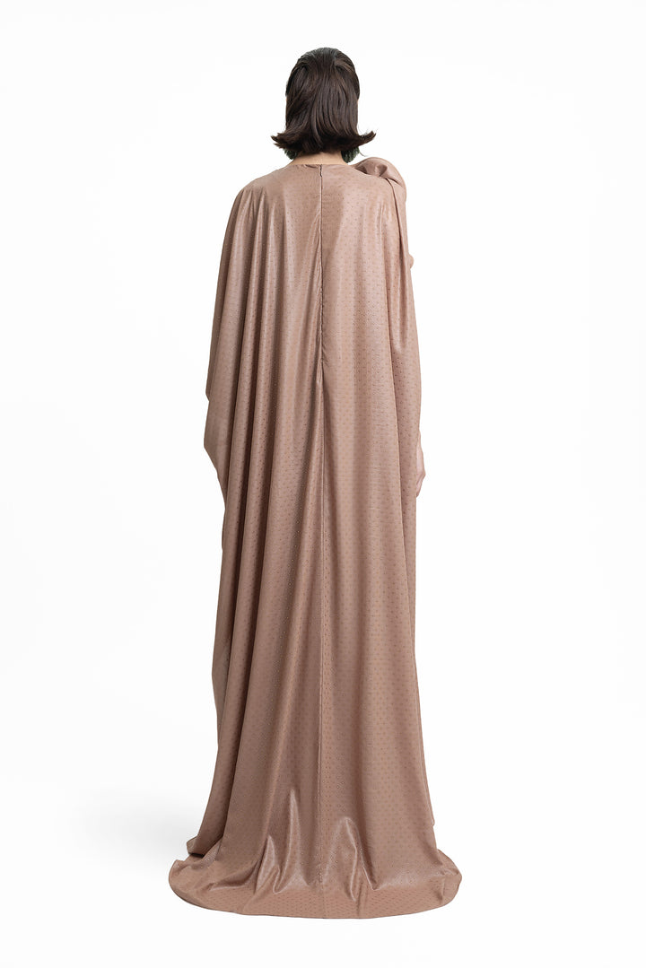 Draped Floral Embellishment Kaftan