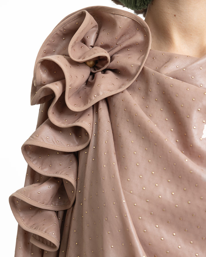 Draped Floral Embellishment Kaftan