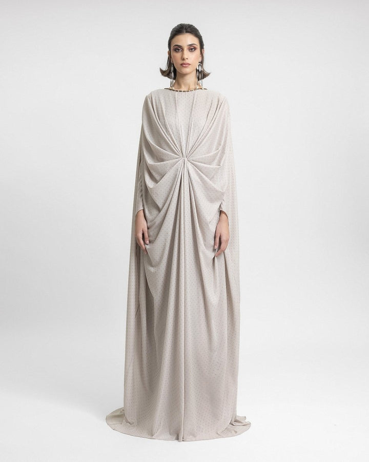 Beaded Neckline Kaftan - Gemy Maalouf