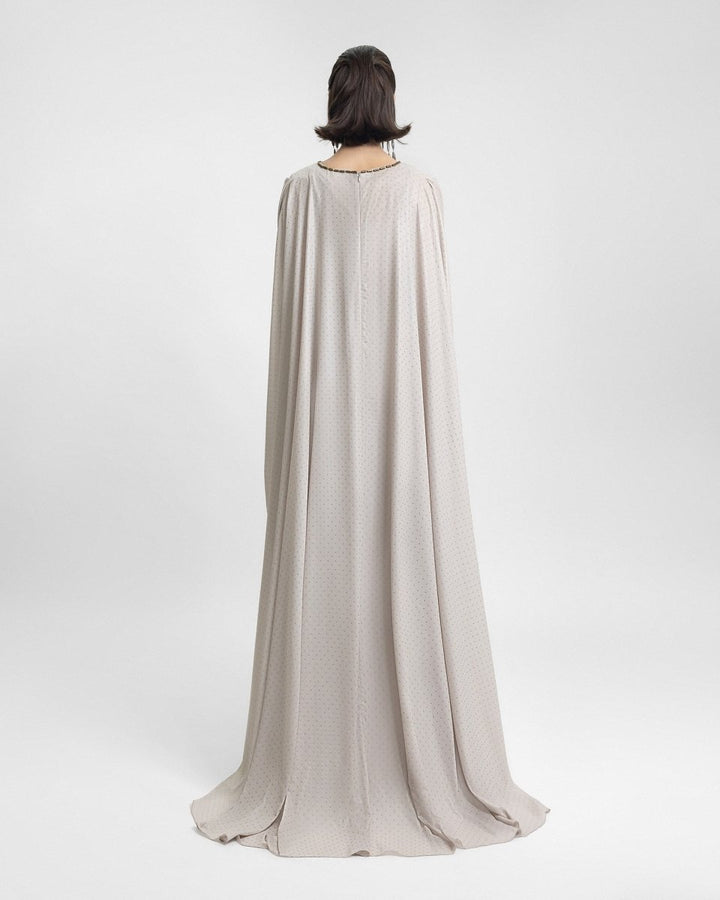 Beaded Neckline Kaftan - Gemy Maalouf