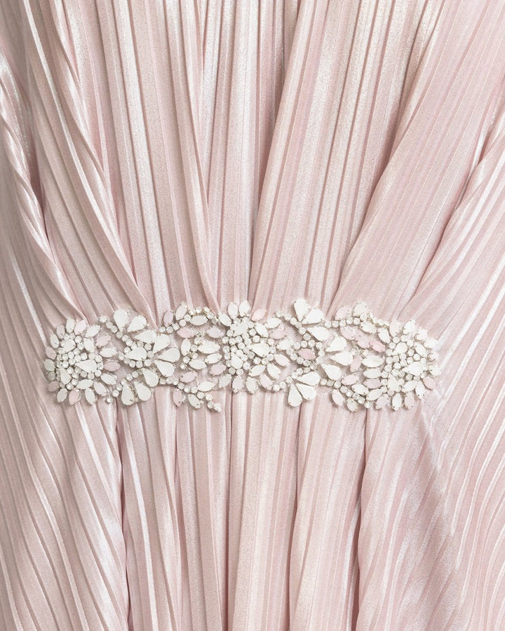 Draped Beaded Waistline Kaftan - Gemy Maalouf