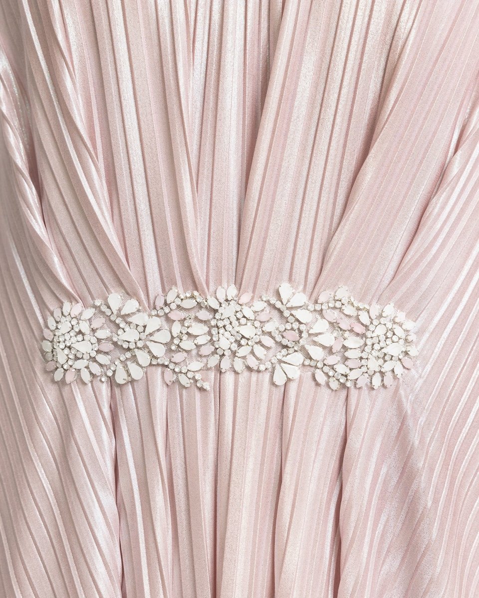 Draped Beaded Waistline Kaftan - Gemy Maalouf