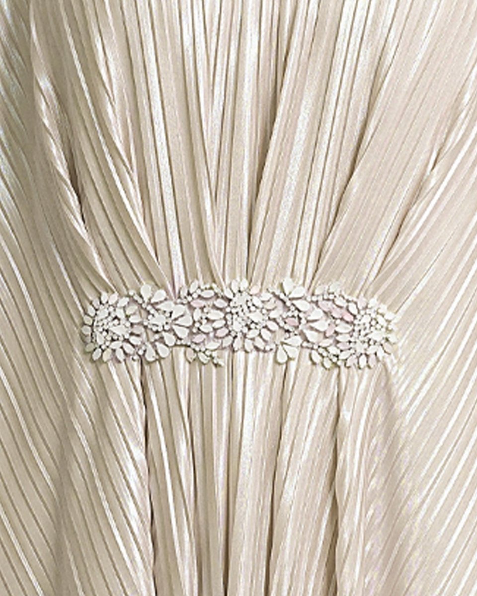 Draped Beaded Waistline Kaftan - Gemy Maalouf