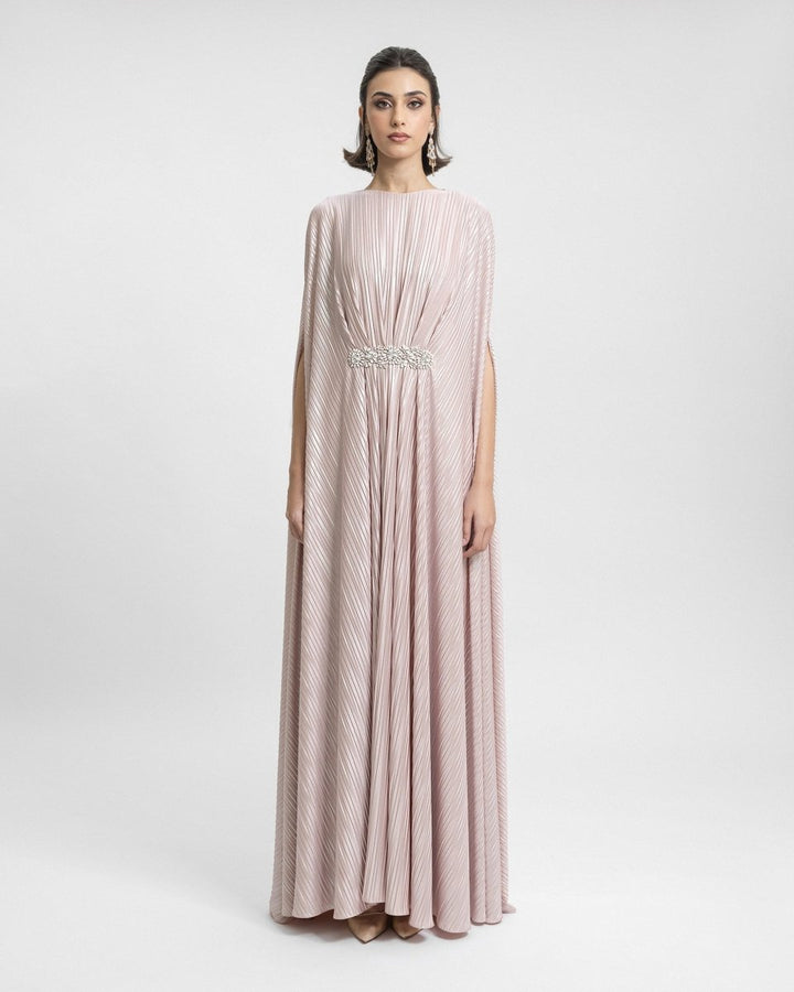 Draped Beaded Waistline Kaftan - Gemy Maalouf