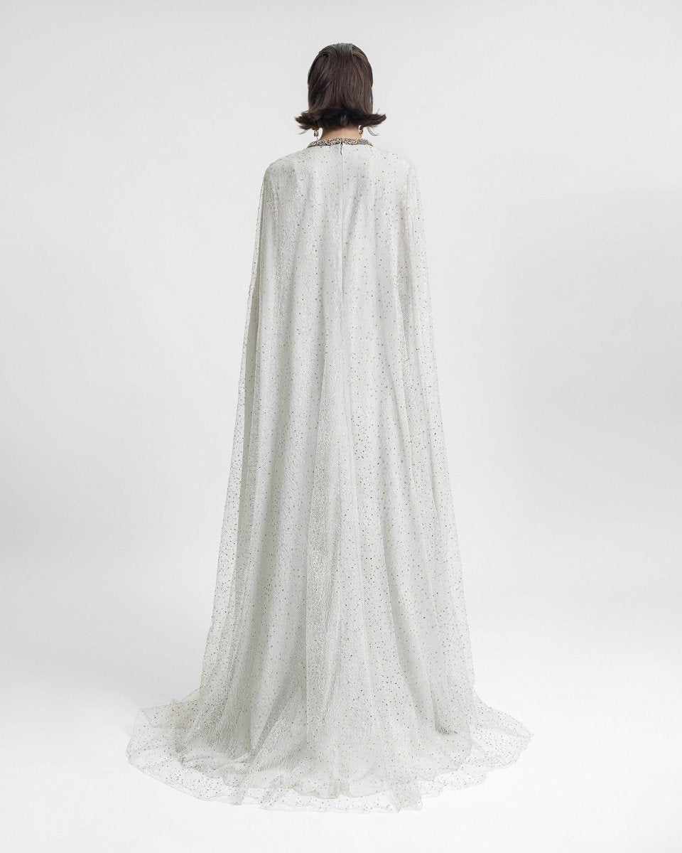 Loose - Cut Light Mint Kaftan - Gemy Maalouf