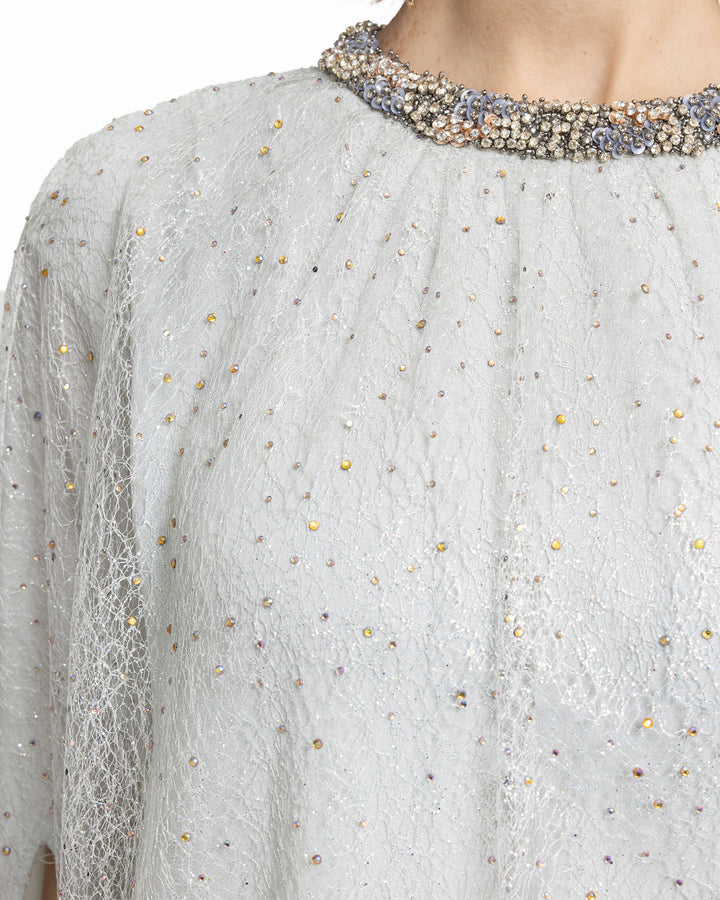 Loose-Cut Light Mint Kaftan