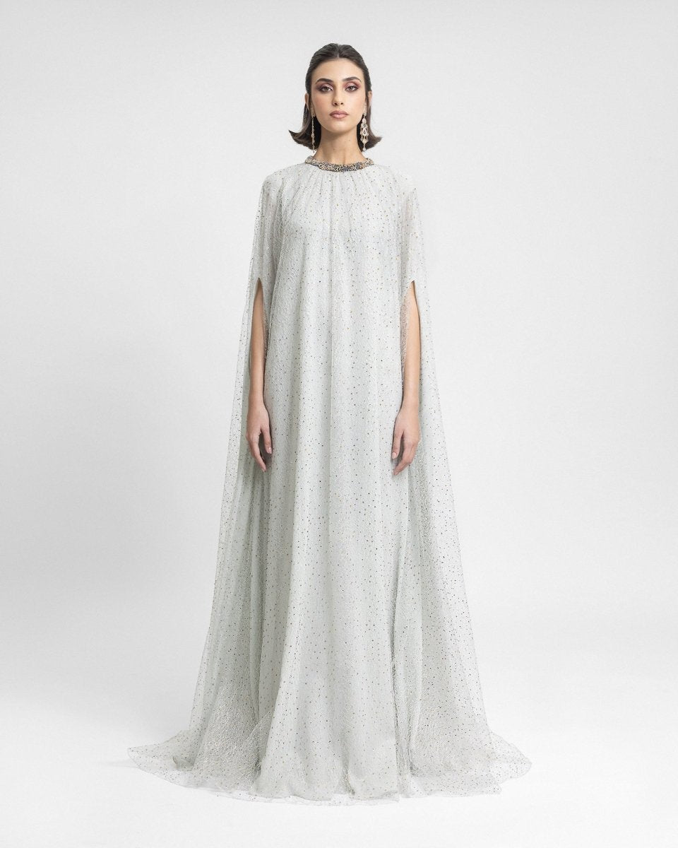 Loose - Cut Light Mint Kaftan - Gemy Maalouf