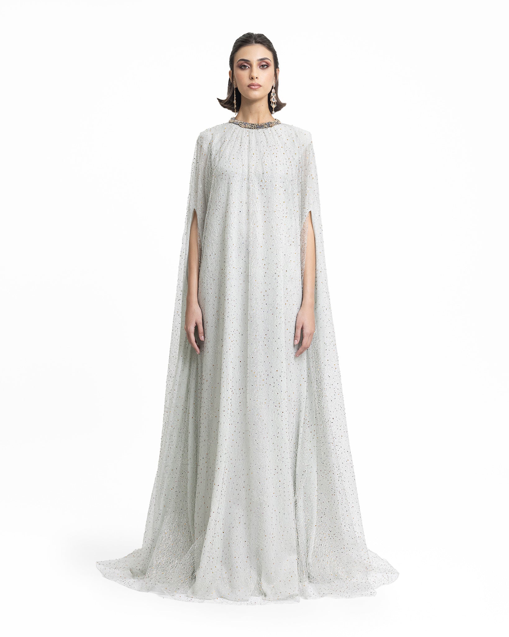 Loose-Cut Light Mint Kaftan