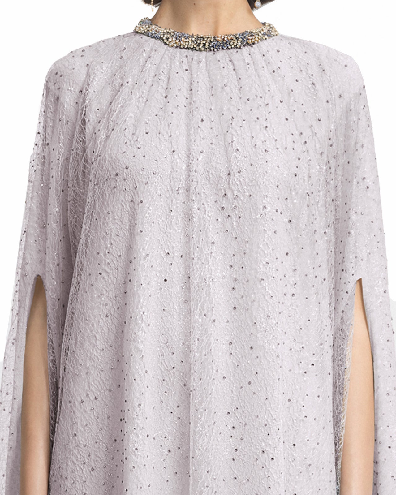 Loose-Cut Light Lilac Kaftan