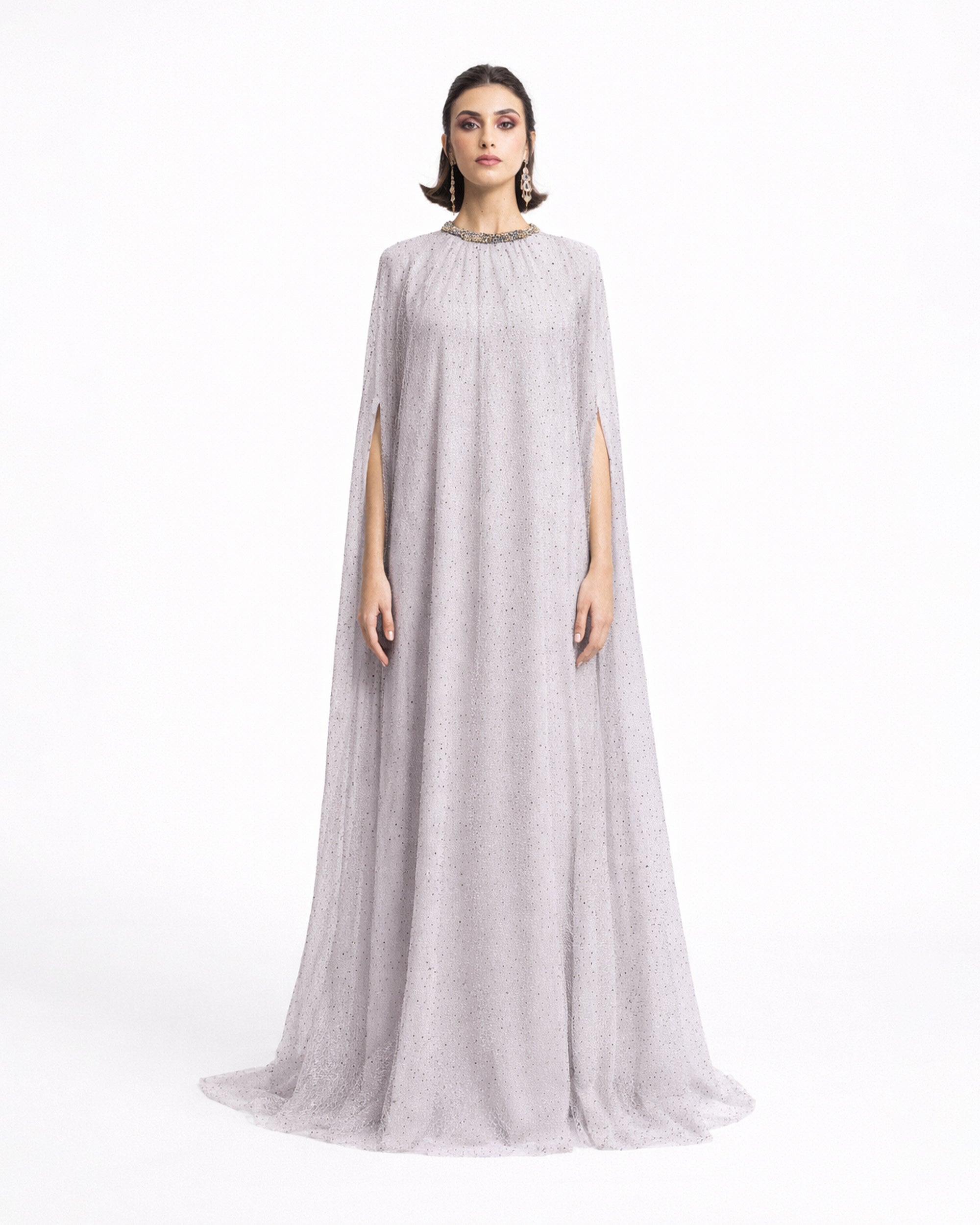 Loose-Cut Light Lilac Kaftan