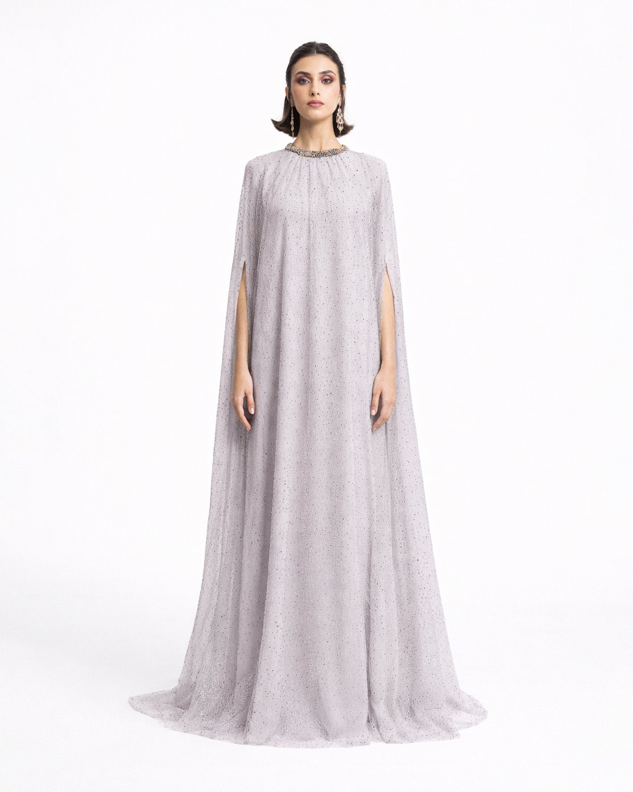 Loose-Cut Light Lilac Kaftan