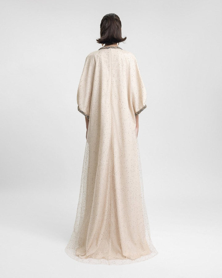 V - Neckline Loose - Cut Kaftan - Gemy Maalouf