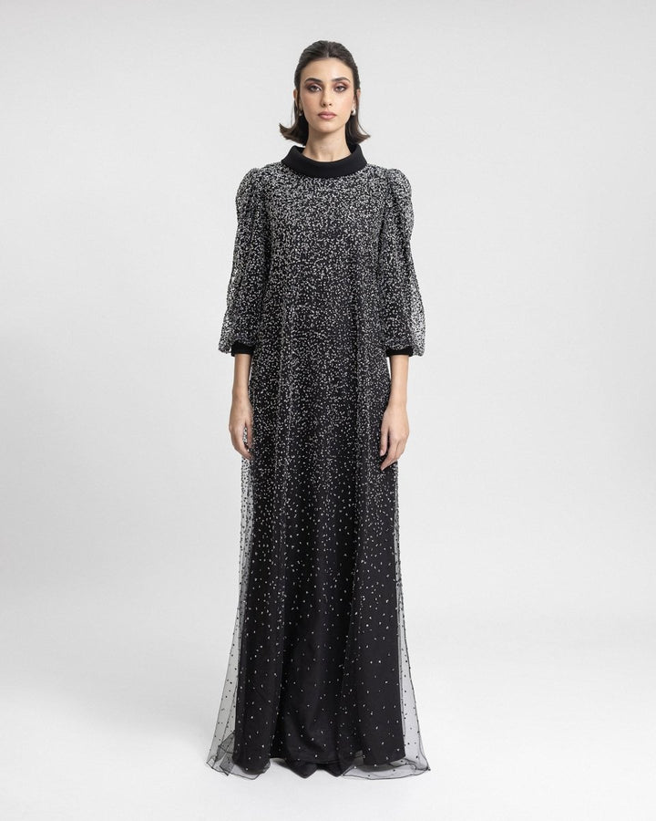 3/4 Sleeves Beaded kaftan - Gemy Maalouf