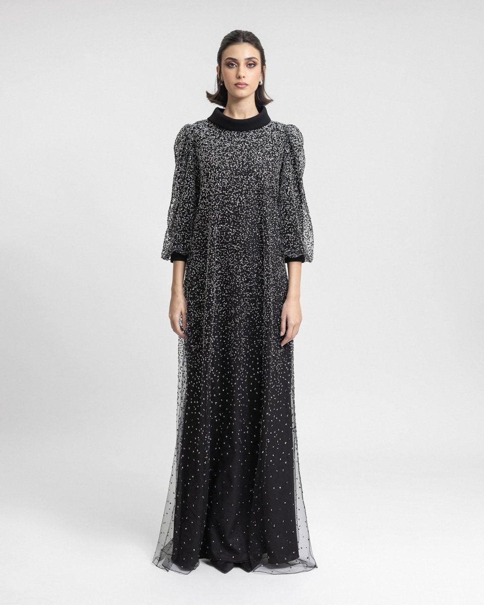 3/4 Sleeves Beaded kaftan - Gemy Maalouf