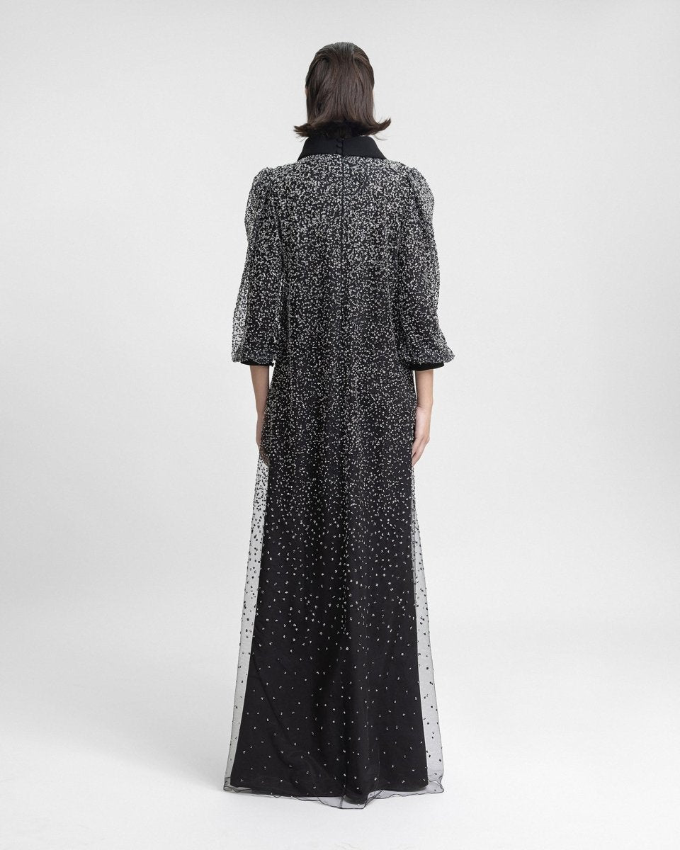 3/4 Sleeves Beaded kaftan - Gemy Maalouf