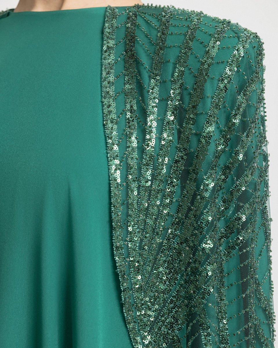 Beaded Cape - Like Sleeves Kaftan - Gemy Maalouf