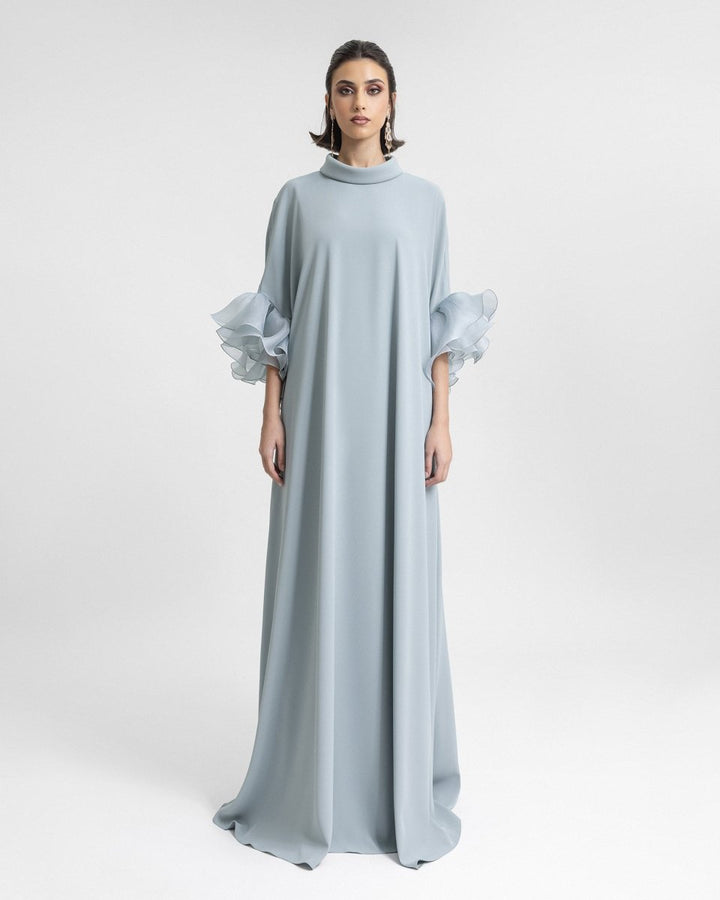 Long kaftan with Reversed High - Collar - Gemy Maalouf