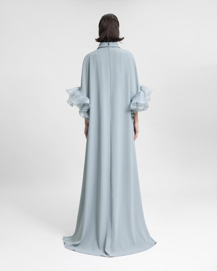 Long kaftan with Reversed High - Collar - Gemy Maalouf