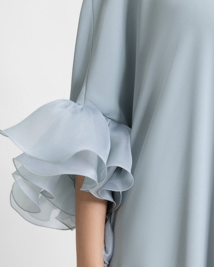 Long kaftan with Reversed High - Collar - Gemy Maalouf