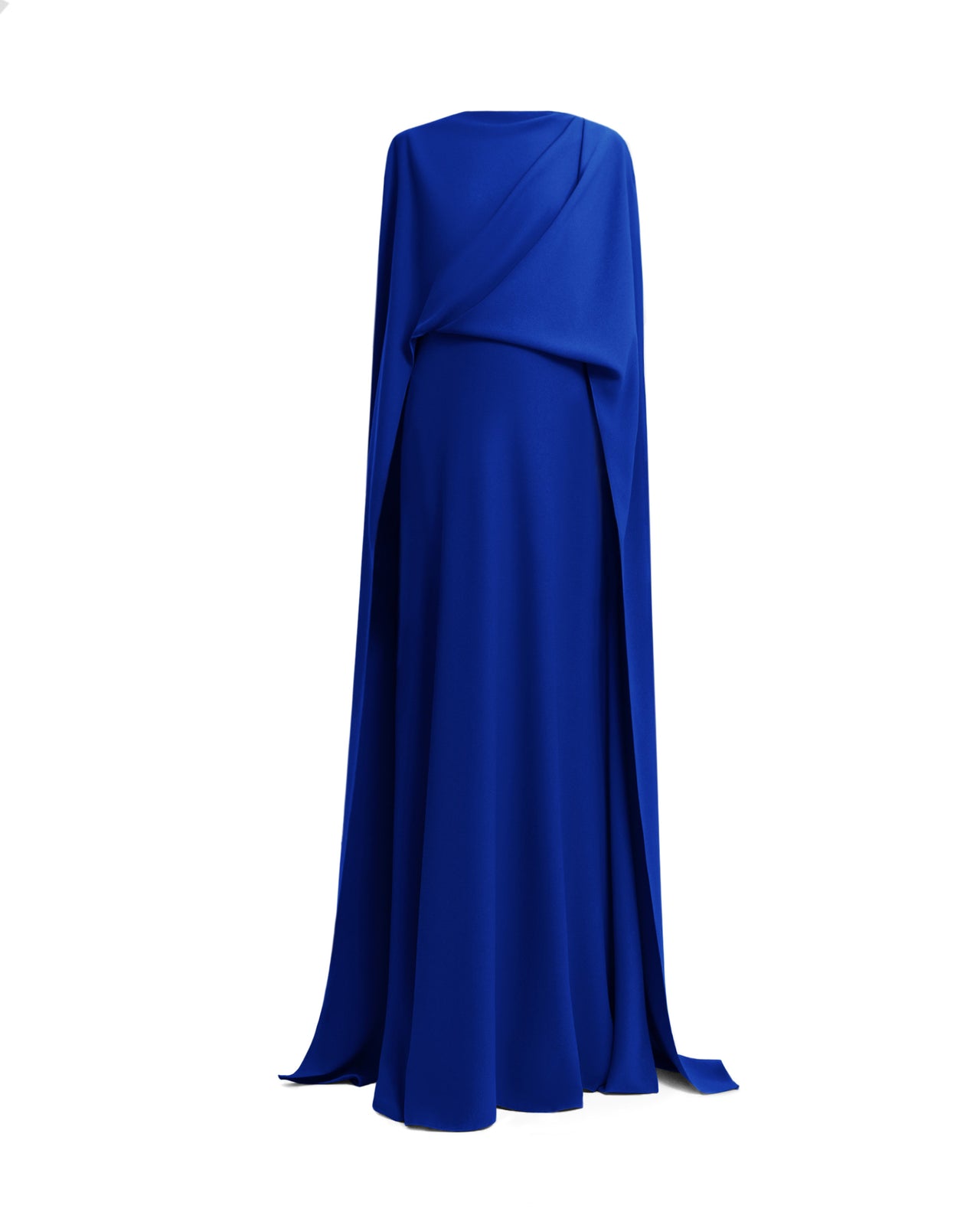 Draped Long Royal Blue Kaftan
