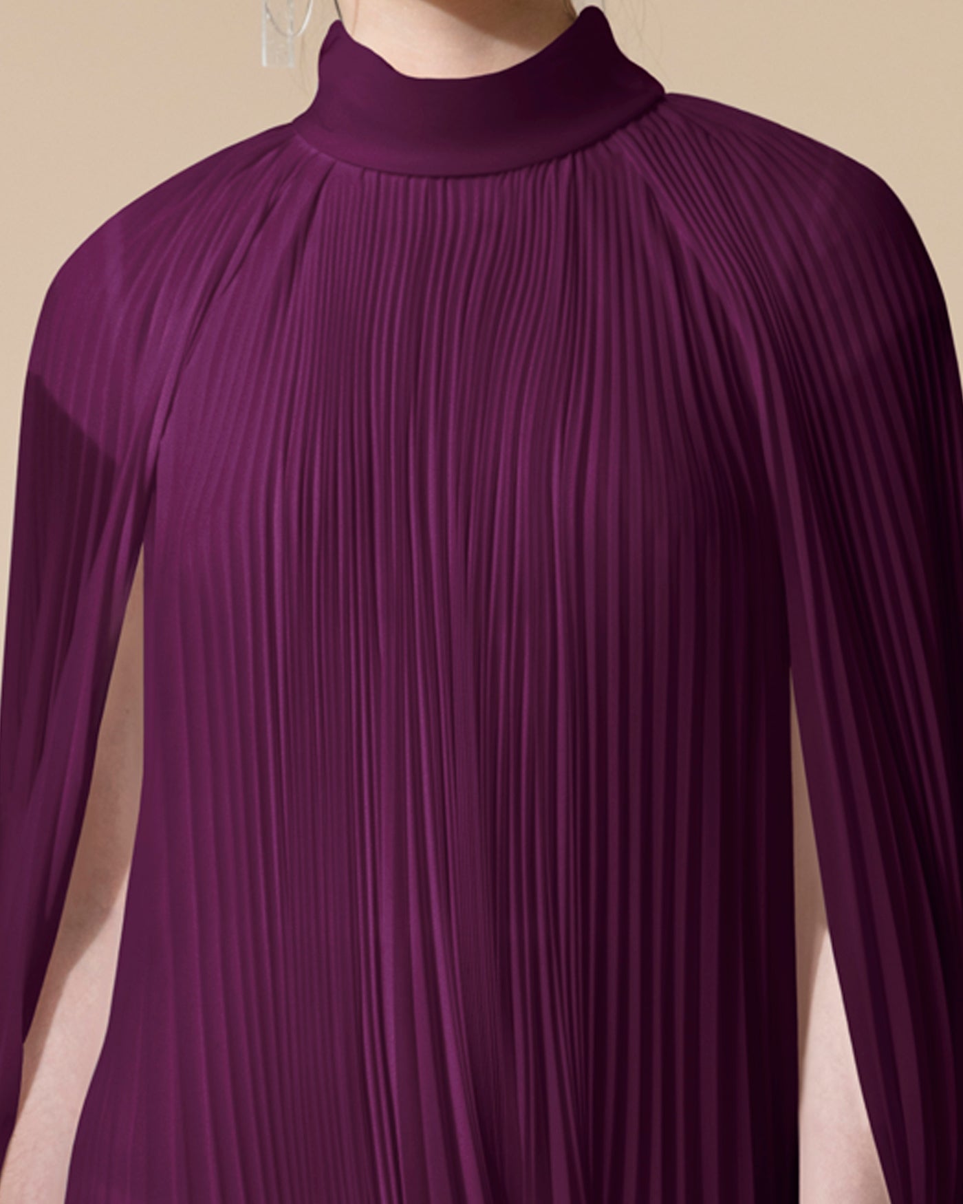 Cape-Like Purple Dress