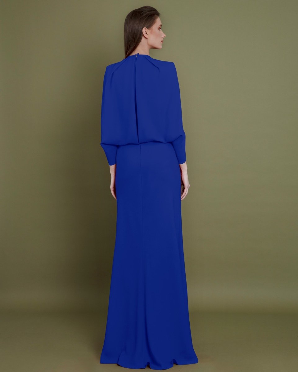 Slim Cut Royal Blue Dress - Gemy Maalouf
