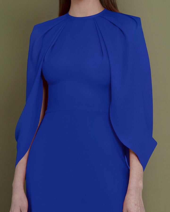 Slim Cut Royal Blue Dress - Gemy Maalouf