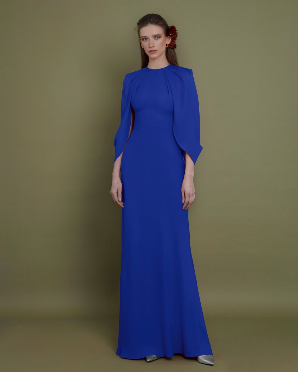 Slim Cut Royal Blue Dress - Gemy Maalouf