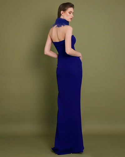 Strapless Slim Royal Blue Dress