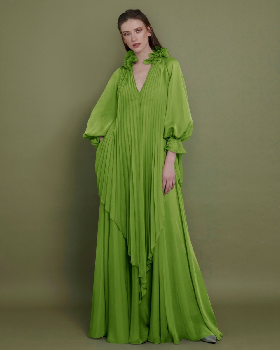 Loose Cut Green Kaftan - Gemy Maalouf