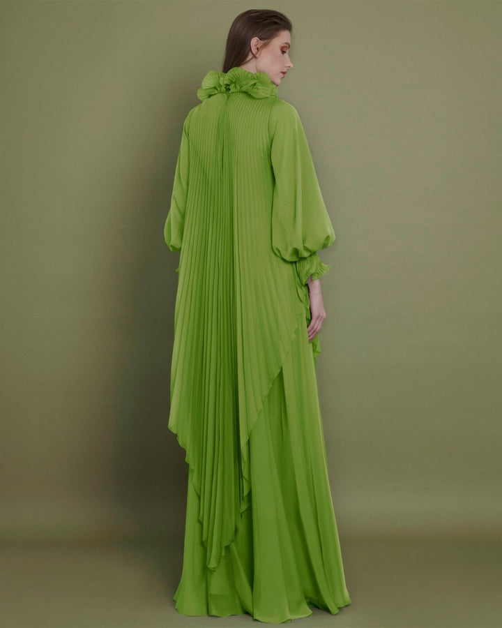 Loose Cut Green Kaftan - Gemy Maalouf