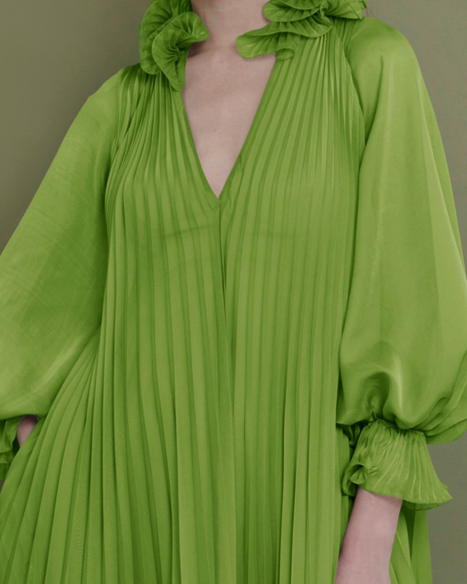 Loose Cut Green Kaftan - Gemy Maalouf