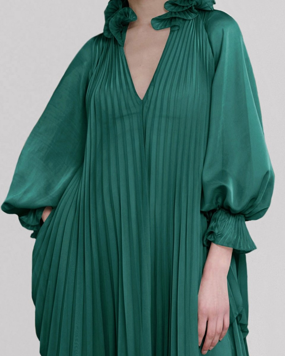 Loose Cut Petrol Kaftan - Gemy Maalouf