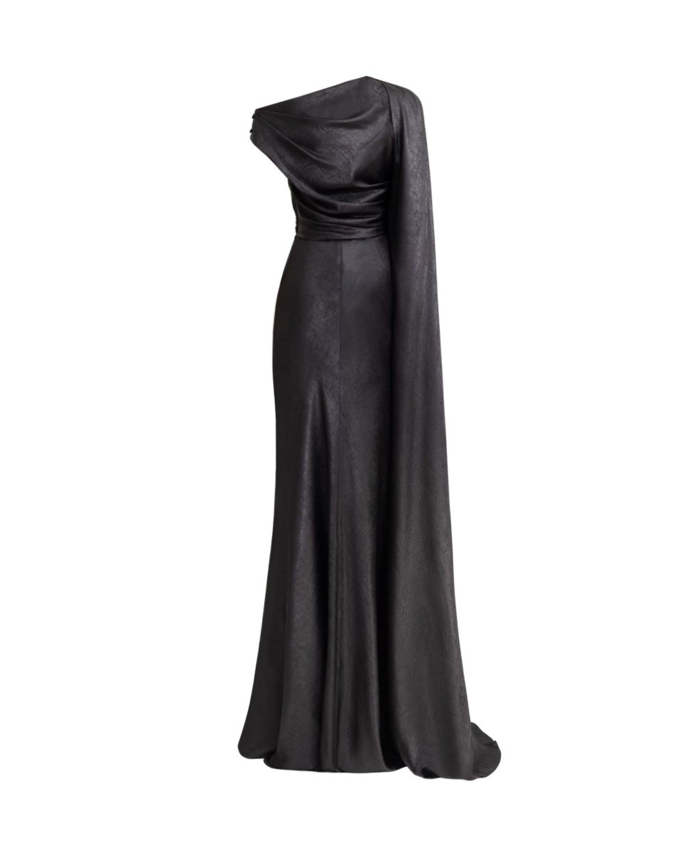 Asymmetrical Draped Dress - Gemy Maalouf