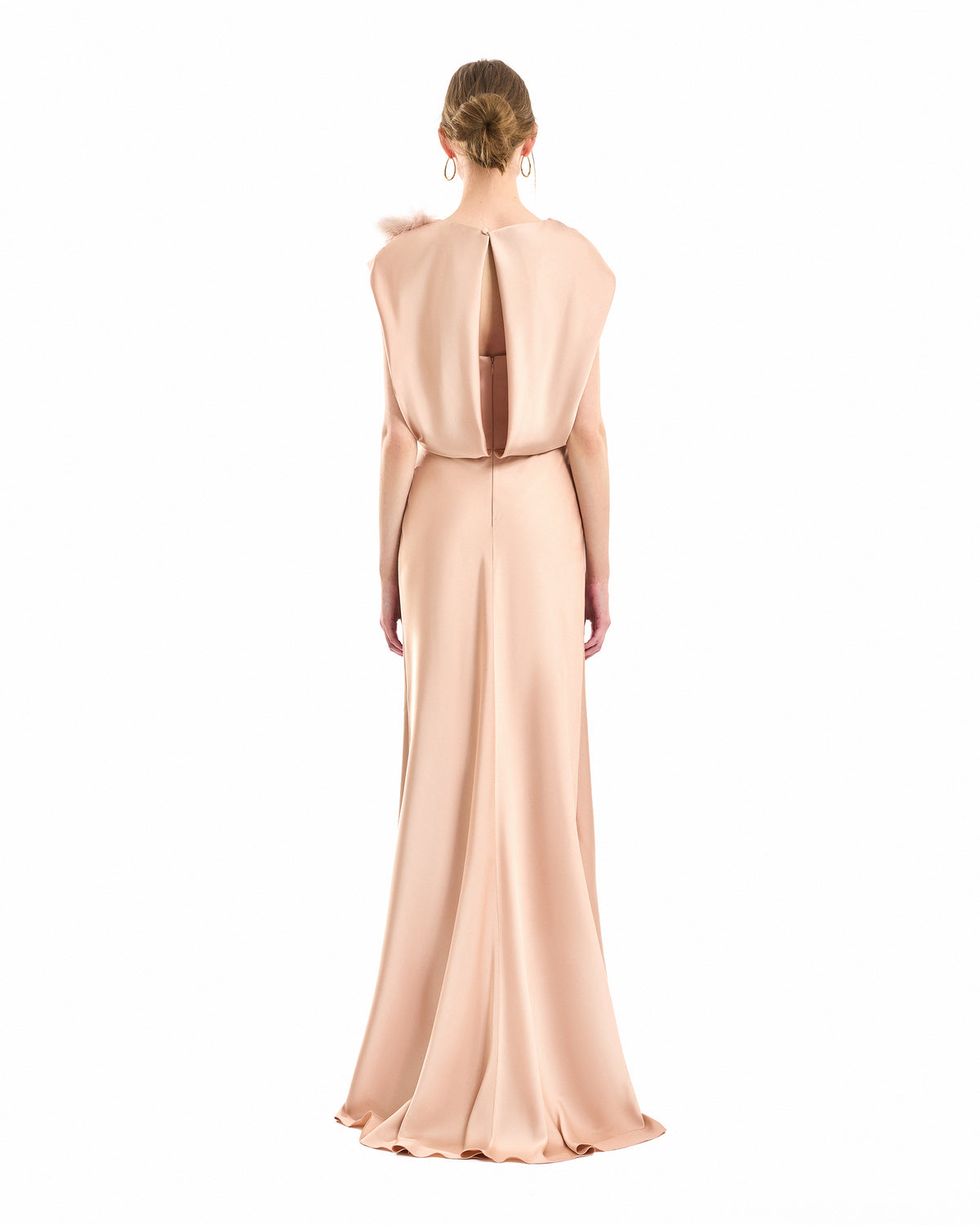 Draped Brooch Dress