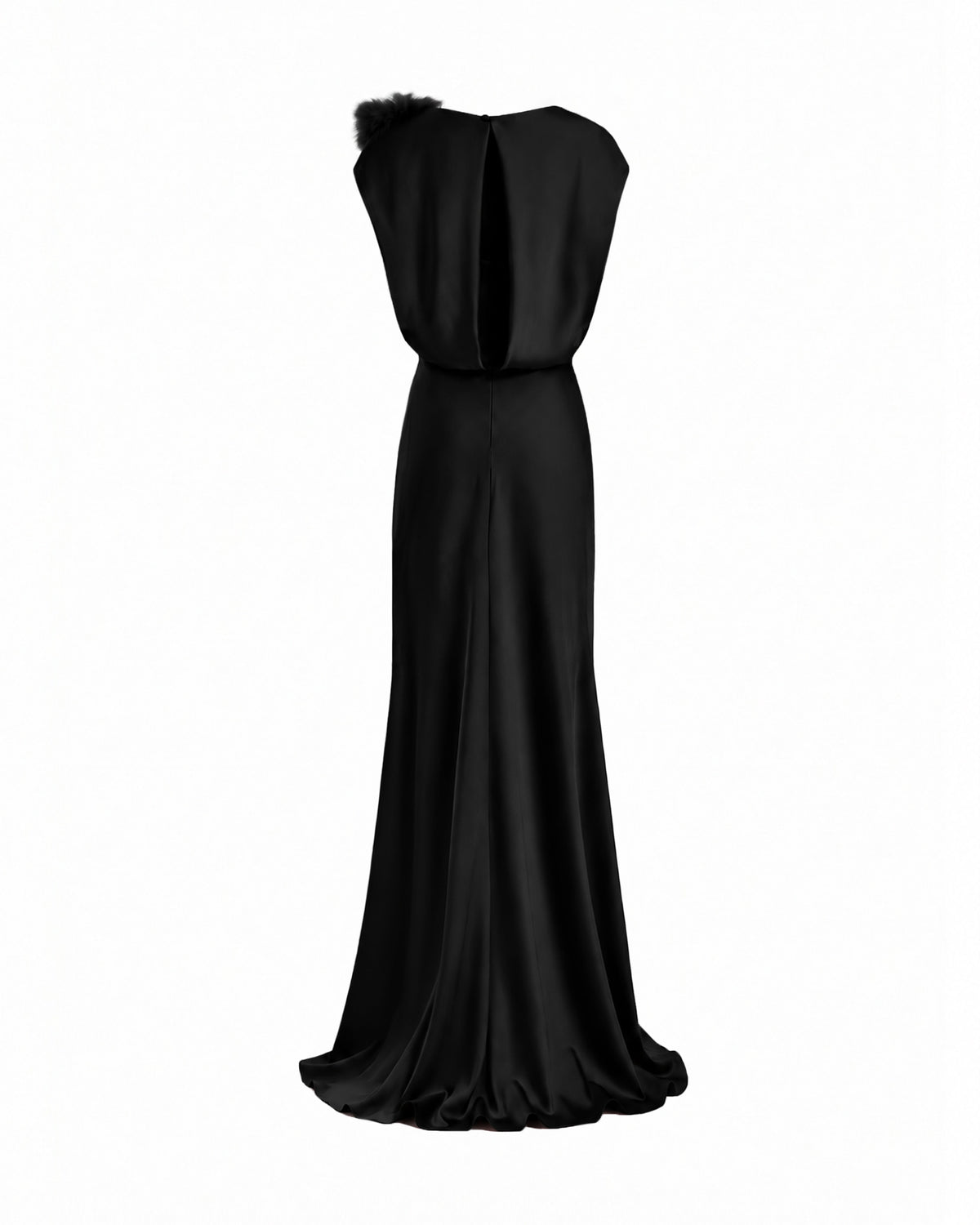 Draped Brooch Dress