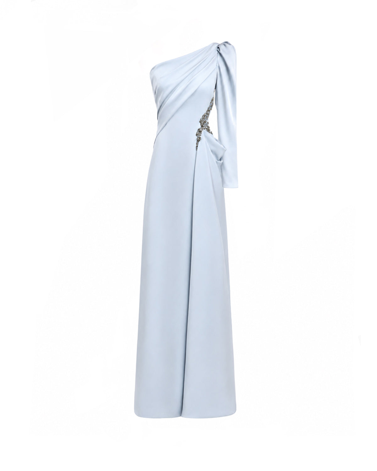 One-Shoulder Satin Dress