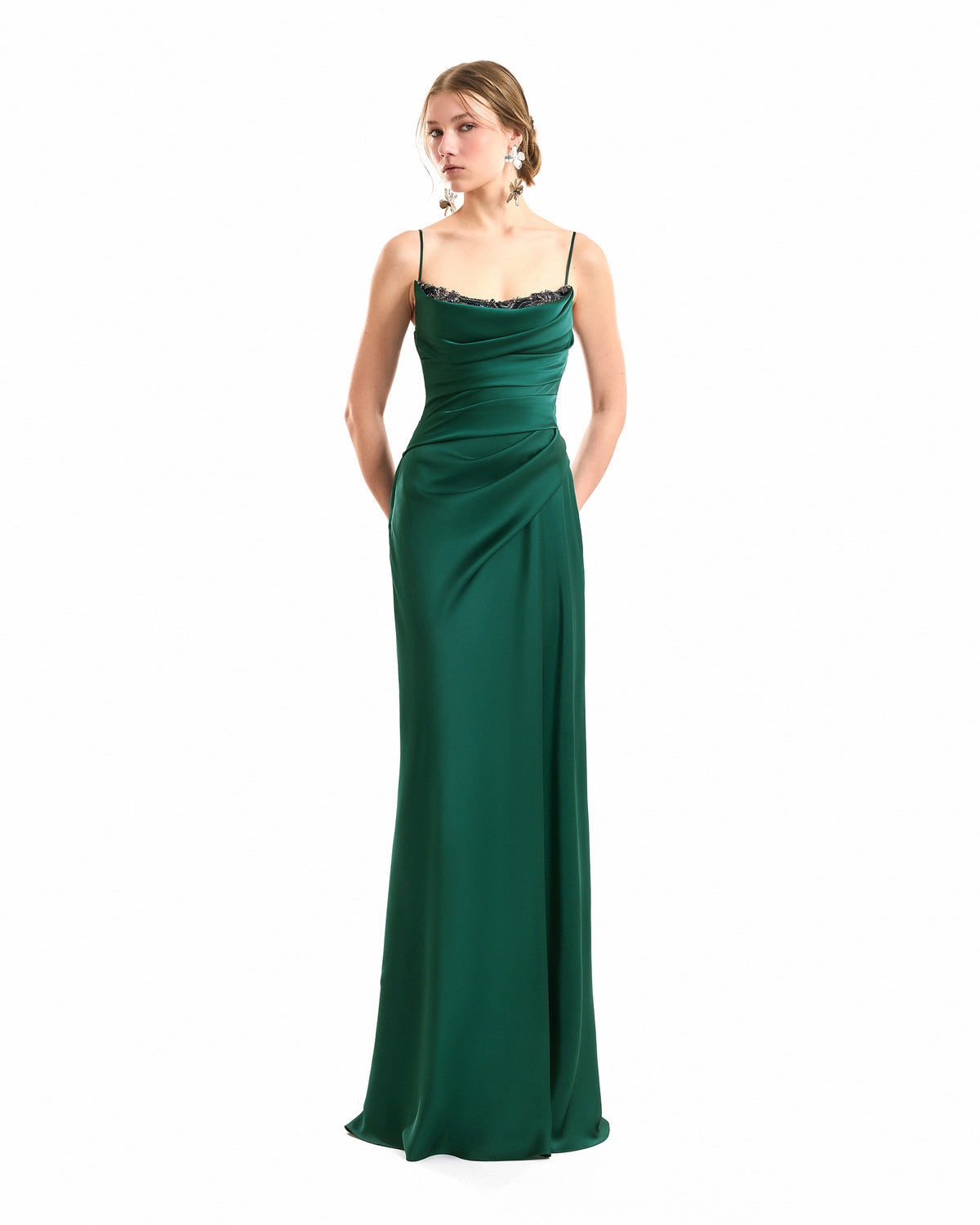Beaded Neckline Dress