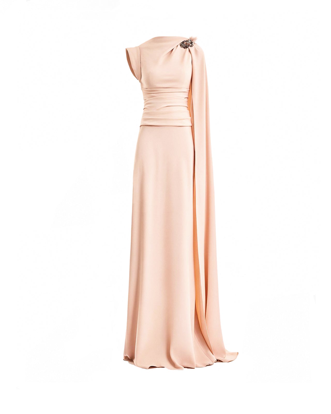 Feathered Shoulder Dress